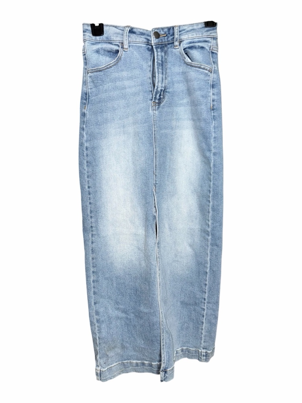 Forever 21 Light Blue Straight-Leg Denim Skirt